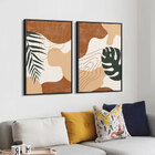 Quadro 75x100cm Abstrato Hostoak Moldura Flutuante Filete Pre