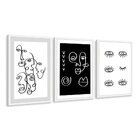 Quadro 75x150cm Abstrato Begiak Moldura Branca Sem Vidro