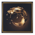 Quadro Decorativo com Vidro e Moldura de Madeira 78x78 Formas II Dourado