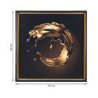 Quadro Decorativo com Vidro e Moldura de Madeira 78x78 Formas II Dourado