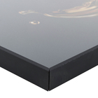 Quadro Decorativo com Vidro e Moldura de Madeira 78x78 Formas II Dourado