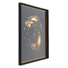 Quadro Decorativo com Vidro e Moldura de Madeira 78x78 Formas II Dourado