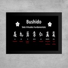 Quadro 7 Virtudes Fundamentais - Bushido 33x24cm Moldura Bran