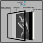 Quadro 80x80cm Pantera Negra Preto E Branco Moldura Preta Com