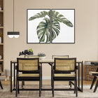 Quadro 90x120cm Folhagem Mostera Eratty Moldura Flutuante/fil