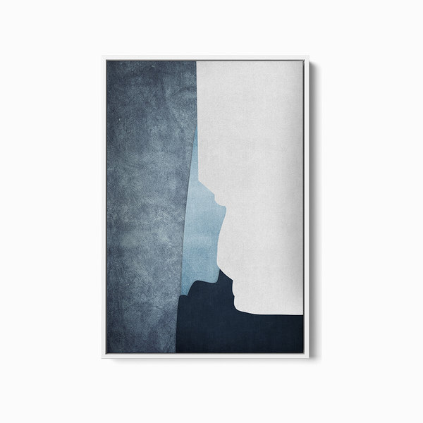 Quadro 90x60cm Abstrato Textura Ireki Moldura Flutuante Filete Branca Leroy Merlin
