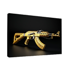 Quadro  Ak-47 Gold- Br Artes