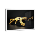 Quadro  Ak-47 Gold- Br Artes