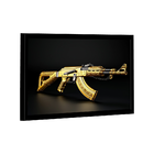 Quadro  Ak-47 Gold- Br Artes
