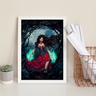 Quadro  Pomba Gira Maria Farrapo 33x24cm - Com Vidro Moldura: