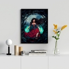 Quadro  Pomba Gira Maria Farrapo 33x24cm Moldura:madeira Bran