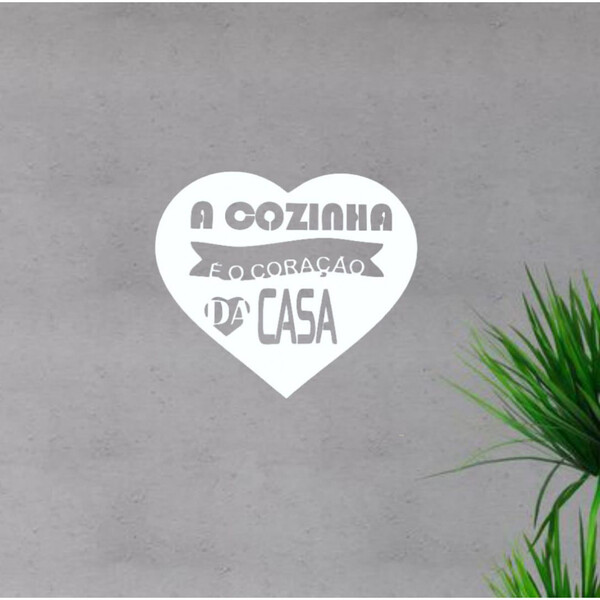 Quadro A Cozinha É O Coração Da Casa Mdf Branco