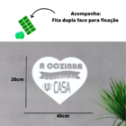 Quadro A Cozinha É O Coração Da Casa Mdf Natural