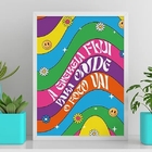 Quadro A Energia Flui Para Onde A Atenção Vai 33x24cm Moldura