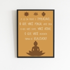 Quadro A Lei Da Mente É Implacável 33x24cm Moldura:madeira Br