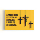 Quadro A Paz De Deus Jesus Cristo Cruz Canvas 100x70cm