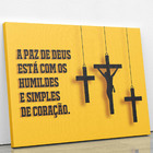 Quadro A Paz De Deus Jesus Cristo Cruz Canvas 140x90cm