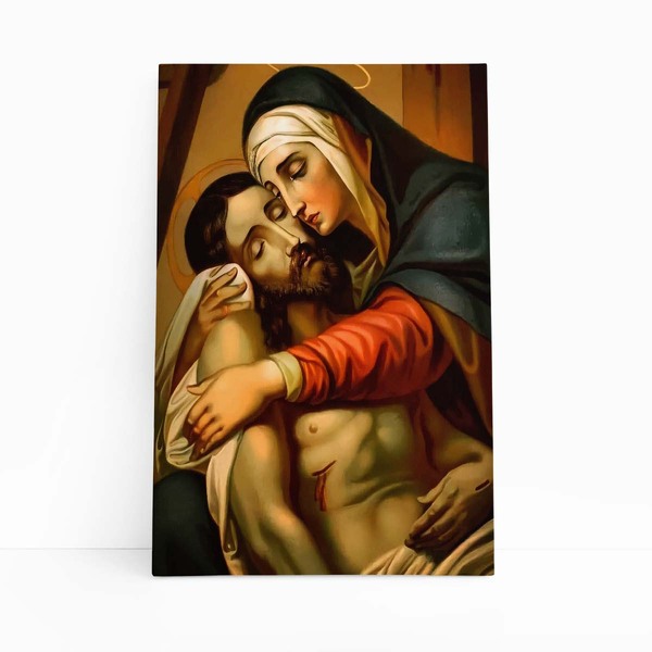 Quadro A Sexta Dor De Maria Jesus Cristo Canvas 100x70cm