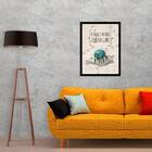 Quadro A Vida É Melhor Com Um Gato 24x18cm Moldura:madeira Pr