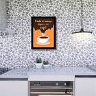 Quadro A Vida Só Começa Depois Do Café 33x24cm - Com Vidro Mo