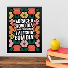 Quadro Abrace O Novo Dia Com Confiança E Alegria 33x24cm - Co