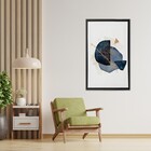 Quadro Abstrato Azul Sem Vidro 100x60cm Arte Própria