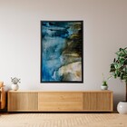 Quadro Abstrato Azul sem Vidro 120x80cm Arte Própria