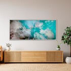 Quadro Abstrato Azul sem Vidro 190x80cm Arte Própria