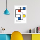 Quadro Abstrato Bauhaus Multicolor - Tetris 45x34cm Moldura P