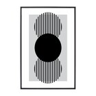 Quadro Abstrato Bege com Vidro 50x70cm Arte Própria