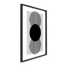 Quadro Abstrato Bege com Vidro 50x70cm Arte Própria