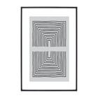 Quadro Abstrato Bege com Vidro 50x70cm Arte Própria