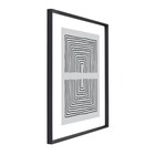 Quadro Abstrato Bege com Vidro 50x70cm Arte Própria