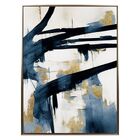 Quadro Abstrato Berlin A Azul E Branco 60x80cm