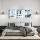 Quadro Abstrato Blue Path A Azul E Branco 40x50cm