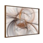 Quadro Abstrato Branco com Vidro 100x70cm Arte Própria