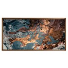 Quadro Abstrato Bronze com Vidro 160x80cm Arte Própria