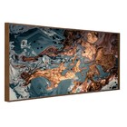 Quadro Abstrato Bronze com Vidro 160x80cm Arte Própria
