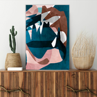 Quadro Abstrato Camuflado -- Br Artes Pequeno 60x40