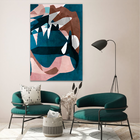 Quadro Abstrato Camuflado -- Br Artes Pequeno 60x40