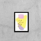 Quadro Abstrato Candie Ii 33x24cm - Com Vidro Moldura:madeira