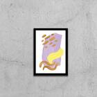 Quadro Abstrato Candie Iii 24x18cm - Com Vidro Moldura:madeir