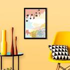 Quadro Abstrato Candy Colors Ii 33x24cm - Com Vidro Moldura:m