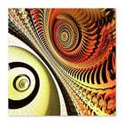 Quadro Abstrato Caracol Uniart Marrom 45x45cm