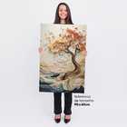 Quadro Abstrato Coast Wisdom Tree Kit 2 Telas 90x60 Arte Em C
