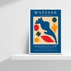 Quadro Abstrato Colorido Poster Matisse 24x18cm Moldura:madei