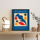 Quadro Abstrato Colorido Poster Matisse 45x34cm Moldura:madei