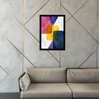 Quadro Abstrato Colors Iii 33x24cm - Com Vidro Moldura:madeir