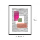 Quadro Abstrato Com Vidro 32x42cm 003 Belchior