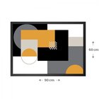 Quadro Abstrato Com Vidro 90x60cm Belchior